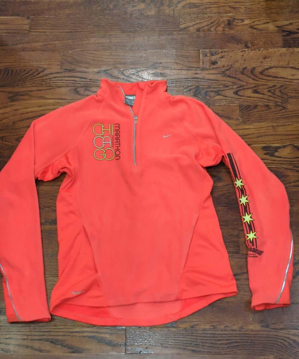 Nike Chicago Marathon 1/4 Zip Jacket Size S Red